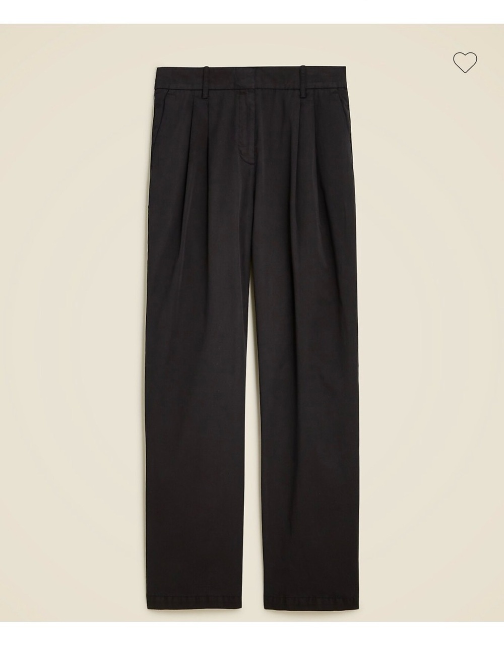 NWT J. Crew 100% Black Cotton Twill Pants